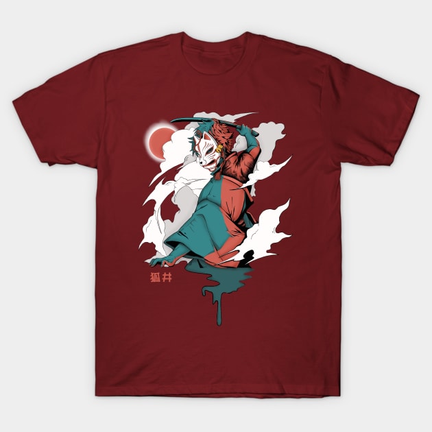 Samurai Kitsune T-Shirt by raise